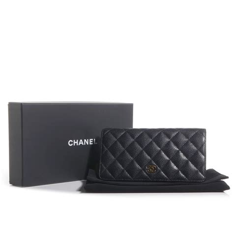 chanel yen wallet caviar